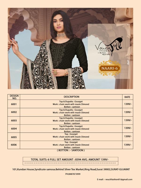 Vouch Fashion Naari 6 Designer Georgette Festival Salwar